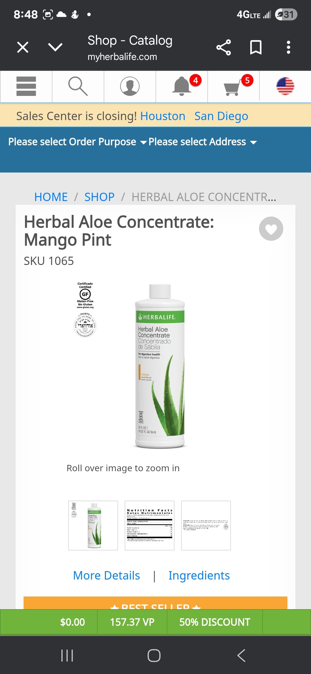 Herbalife aloe vera